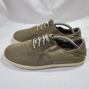 Mens Olukai Nohea Moku Boat Shoes Size: 8 Color: Olive Brown